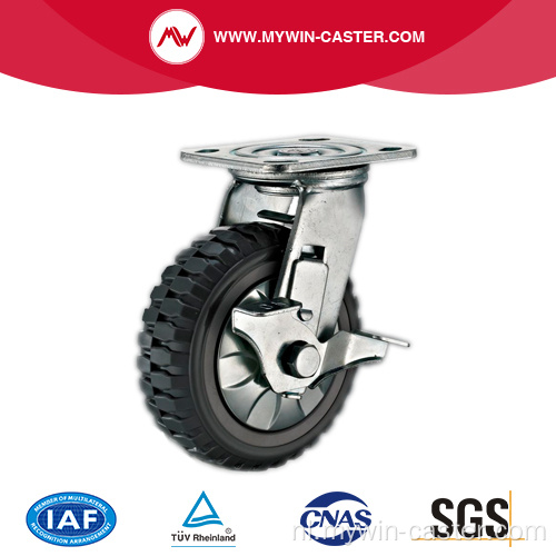 4 '' Swivel Heavy Duty PVC Industrial Caster met PP Core Met Side Brake